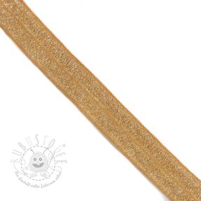 Elastisches Schrägband Polyamid glitter 20 mm ochre