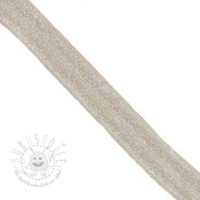 Elastisches Schrägband Polyamid glitter 20 mm sand