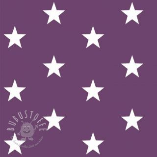 Baumwollstoff Stars purple