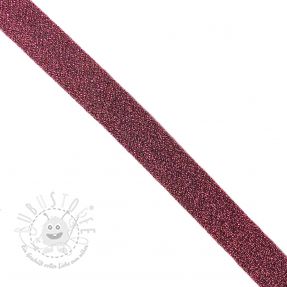 Schrägband LUREX dark pink