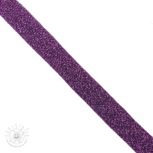Schrägband LUREX purple