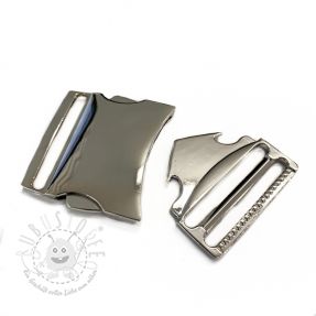Metall-Steckschnalle 40 mm silver
