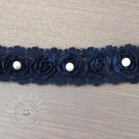 Spitzen Tüll navy