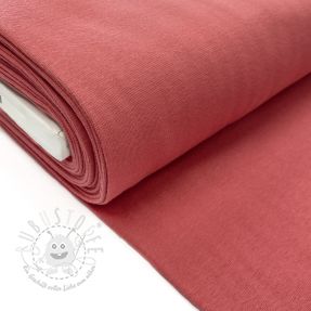Baumwoll Bündchenstoff glatt GOTS spiced coral