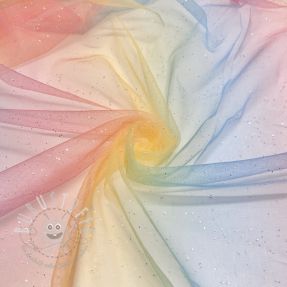 Feintüll Rainbow glitter design D