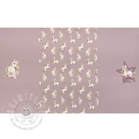 Sweatstoff Unique unicorn rose PANEL digital print